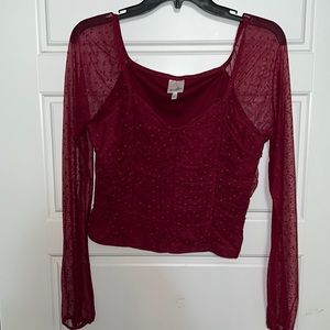 Red Longsleeve Top